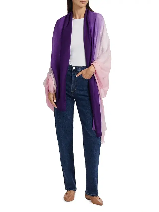 Sofia Cashmere Women's Ombré CashmereScarf - Purple Pink
