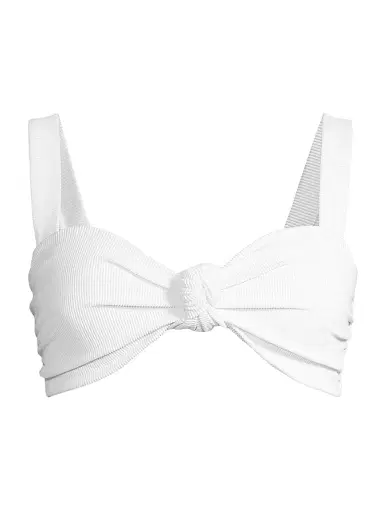 BEACH RIOT Women's Sophia Rib-Knit Bikini Top - White - Size XL | Thumbnail 1