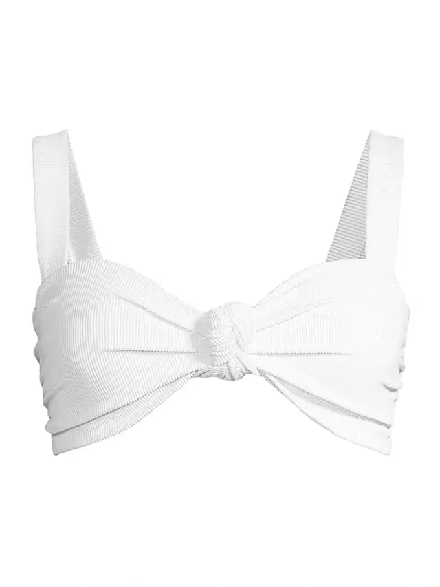 Beach Riot Women's Sophia Rib-Knit Bikini Top - White