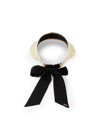 Eugenia Kim Women's Ricky Straw Self-Tie Visor | Thumbnail 6