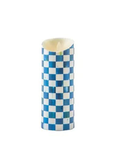 MacKenzie-Childs Royal Check Flicker Pillar Candle | Thumbnail 1
