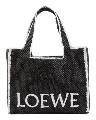 Loewe x Paula's Ibiza Font Logo Large Tote Bag in Raffia | Thumbnail 1 Loewe x Paula's Ibiza Font Logo Large Tote Bag in Raffia | Thumbnail 1