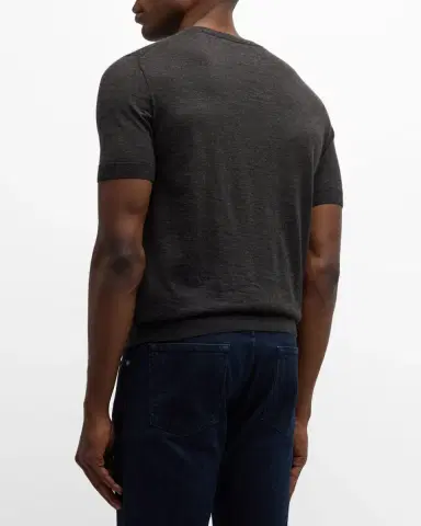 Brioni Men's Cashmere-Silk Crewneck Sweater | Thumbnail 2