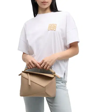 Loewe Puzzle Edge Small Top-Handle Bag in Grained Leather | Thumbnail 1 Loewe Puzzle Edge Small Top-Handle Bag in Grained Leather | Thumbnail 1