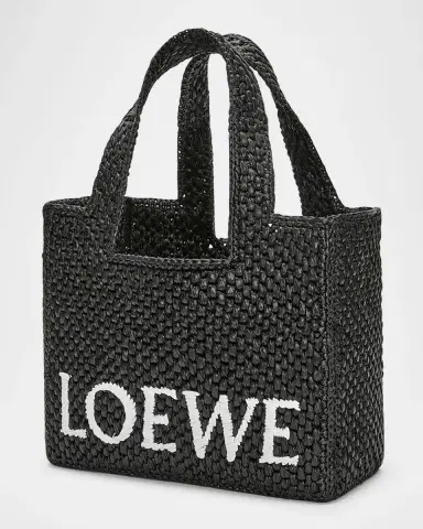 Loewe x Paula's Ibiza Font Logo Small Tote Bag in Raffia | Thumbnail 3 Loewe x Paula's Ibiza Font Logo Small Tote Bag in Raffia | Thumbnail 3
