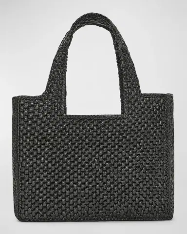 Loewe x Paula's Ibiza Font Logo Small Tote Bag in Raffia | Thumbnail 7 Loewe x Paula's Ibiza Font Logo Small Tote Bag in Raffia | Thumbnail 7