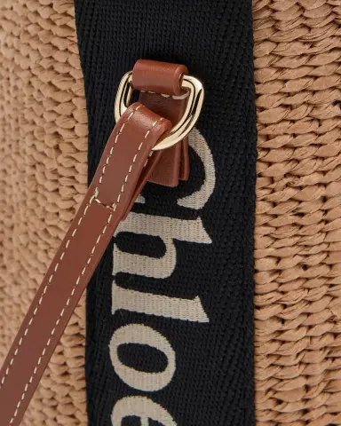 Chloé Woody Small Mifuko Basket Bag with Logo Webbing | Thumbnail 5 Chloé Woody Small Mifuko Basket Bag with Logo Webbing | Thumbnail 5