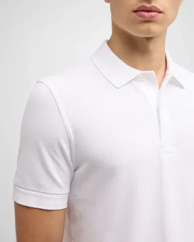 Tom Ford Men's Cotton Pique Polo Shirt | Thumbnail 6 Tom Ford Men's Cotton Pique Polo Shirt | Thumbnail 6