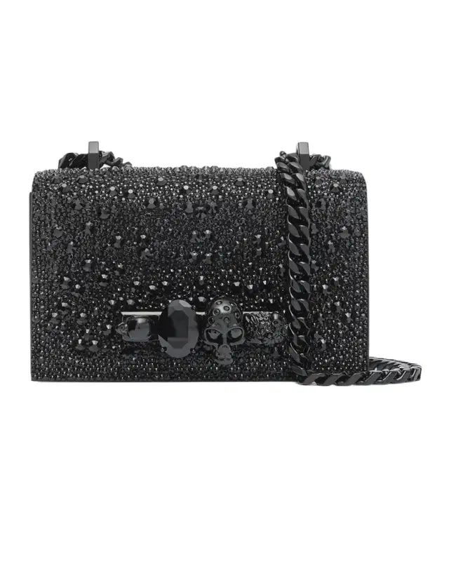 McQueen Mini Skull Jewel Chain Shoulder Bag