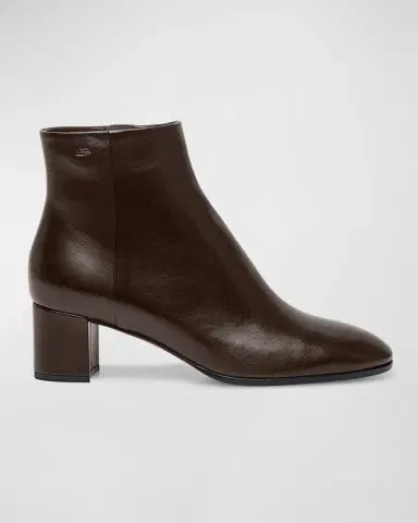 Santoni Halfrida Napa Zip Ankle Booties | Thumbnail 3