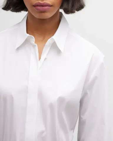 Theory Classic Button-Front Boyfriend Shirt | Thumbnail 5