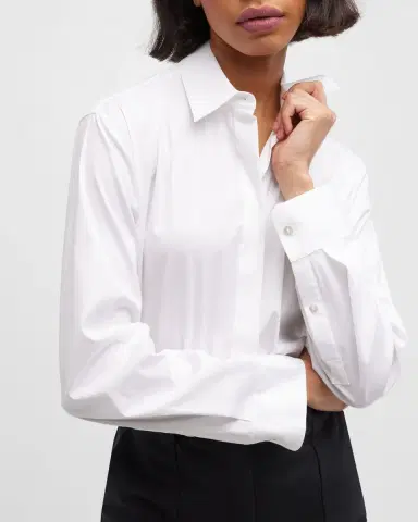 Theory Classic Button-Front Boyfriend Shirt | Thumbnail 7