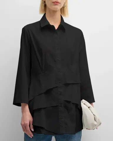 Finley Jenna Button-Down Ruffle Poplin Top | Thumbnail 4 Finley Jenna Button-Down Ruffle Poplin Top | Thumbnail 4