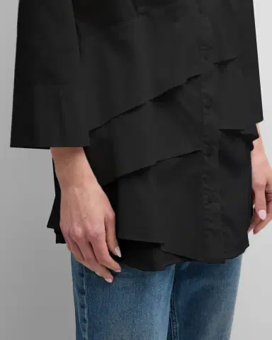 Finley Jenna Button-Down Ruffle Poplin Top | Thumbnail 5 Finley Jenna Button-Down Ruffle Poplin Top | Thumbnail 5