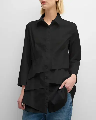 Finley Jenna Button-Down Ruffle Poplin Top | Thumbnail 7 Finley Jenna Button-Down Ruffle Poplin Top | Thumbnail 7