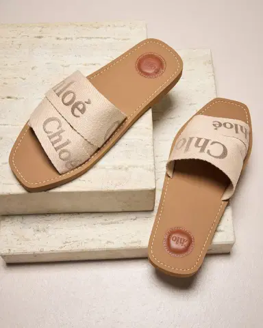 Chloé x High Summer Woody Embroidered Logo Flat Sandals | Thumbnail 5 Chloé x High Summer Woody Embroidered Logo Flat Sandals | Thumbnail 5