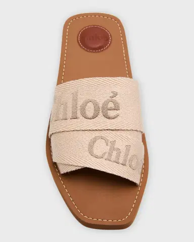 Chloé x High Summer Woody Embroidered Logo Flat Sandals | Thumbnail 6 Chloé x High Summer Woody Embroidered Logo Flat Sandals | Thumbnail 6