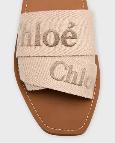 Chloé x High Summer Woody Embroidered Logo Flat Sandals | Thumbnail 7 Chloé x High Summer Woody Embroidered Logo Flat Sandals | Thumbnail 7