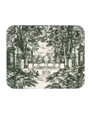 FORNASETTI Tray 48X60cm - Giardino Settecentesco Green | Thumbnail 1 FORNASETTI Tray 48X60cm - Giardino Settecentesco Green | Thumbnail 1