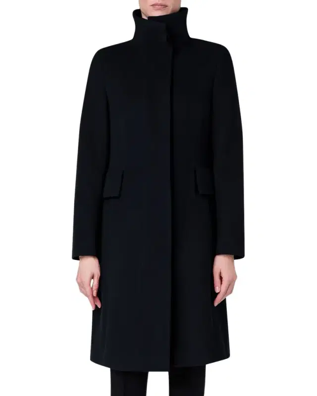 Akris punto Duffle Knee-Length Wool Coat