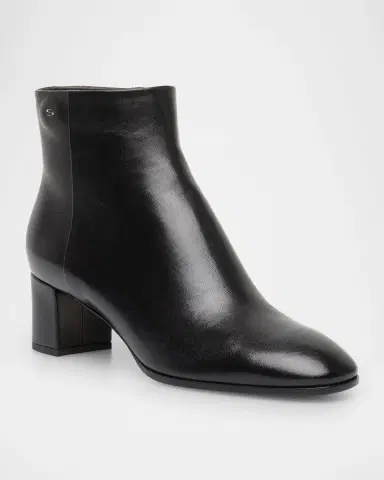 Santoni Halfrida Napa Zip Ankle Booties | Thumbnail 2