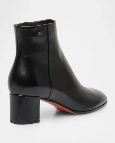 Santoni Halfrida Napa Zip Ankle Booties | Thumbnail 3