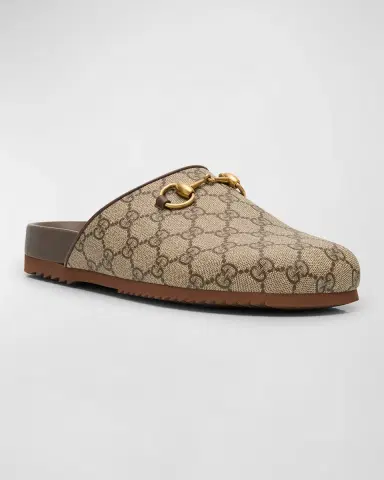 Gucci GG Supreme Horsebit Mules | Thumbnail 2