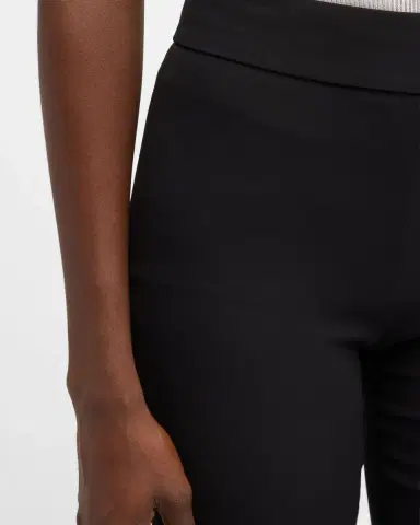 Giorgio Armani Black Cady Straight-Leg Pants | Thumbnail 5 Giorgio Armani Black Cady Straight-Leg Pants | Thumbnail 5