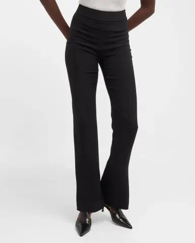 Giorgio Armani Black Cady Straight-Leg Pants | Thumbnail 7 Giorgio Armani Black Cady Straight-Leg Pants | Thumbnail 7