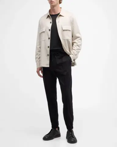 Zegna Men's Oasi Cashmere Overshirt | Thumbnail 2
