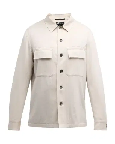 Zegna Men's Oasi Cashmere Overshirt | Thumbnail 1
