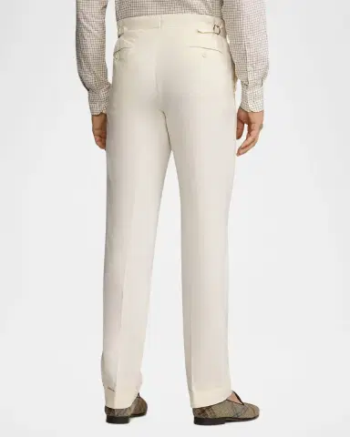 Ralph Lauren Purple Label Men 's Gregory Hand-Tailored Silk-Linen Trouser | Thumbnail 3 Ralph Lauren Purple Label Men 's Gregory Hand-Tailored Silk-Linen Trouser | Thumbnail 3