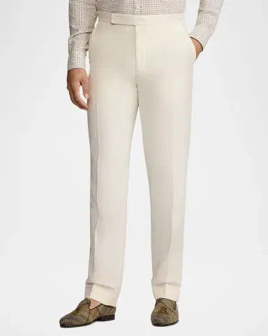 Ralph Lauren Purple Label Men 's Gregory Hand-Tailored Silk-Linen Trouser | Thumbnail 4 Ralph Lauren Purple Label Men 's Gregory Hand-Tailored Silk-Linen Trouser | Thumbnail 4