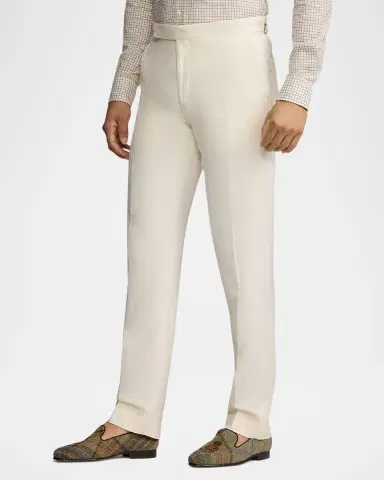 Ralph Lauren Purple Label Men 's Gregory Hand-Tailored Silk-Linen Trouser | Thumbnail 7 Ralph Lauren Purple Label Men 's Gregory Hand-Tailored Silk-Linen Trouser | Thumbnail 7
