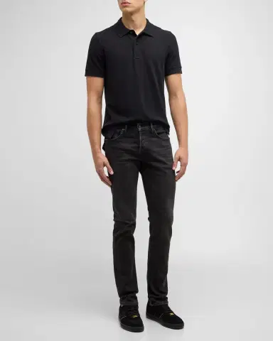 TOM FORD Men 's Cotton Pique Polo Shirt | Thumbnail 2