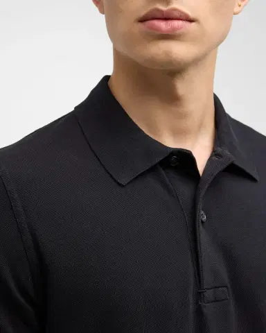 TOM FORD Men 's Cotton Pique Polo Shirt | Thumbnail 5