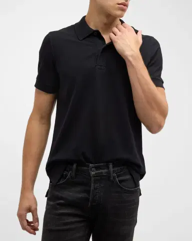 TOM FORD Men 's Cotton Pique Polo Shirt | Thumbnail 6
