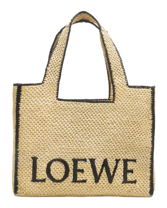 Loewe x Paula 's Ibiza Font Large Tote Bag in Raffia