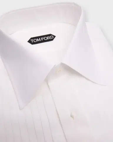 Tom Ford Men's French Cuff Pleated Dress Shirt | Thumbnail 2