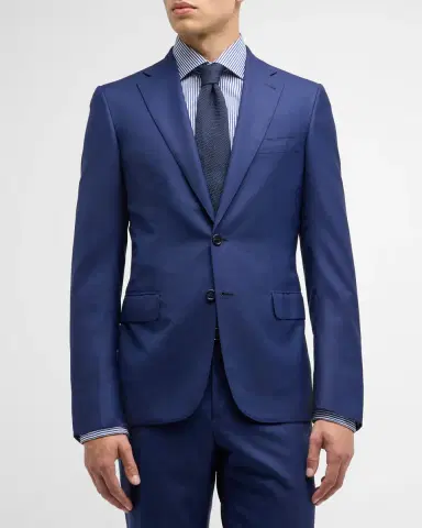Brioni Men 's Wool Sharkskin Suit | Thumbnail 4