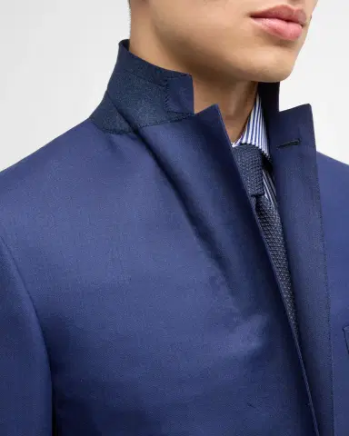 Brioni Men 's Wool Sharkskin Suit | Thumbnail 8