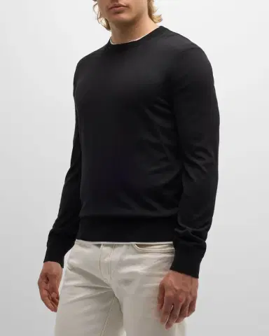 Tom Ford Men's Fine-Gauge Wool Sweater | Thumbnail 4 Tom Ford Men's Fine-Gauge Wool Sweater | Thumbnail 4