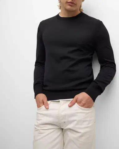 Tom Ford Men's Fine-Gauge Wool Sweater | Thumbnail 6 Tom Ford Men's Fine-Gauge Wool Sweater | Thumbnail 6