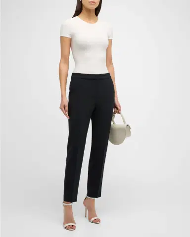 Giorgio Armani Scoop-Neck Short-Sleeve Ribbed Tee | Thumbnail 2 Giorgio Armani Scoop-Neck Short-Sleeve Ribbed Tee | Thumbnail 2