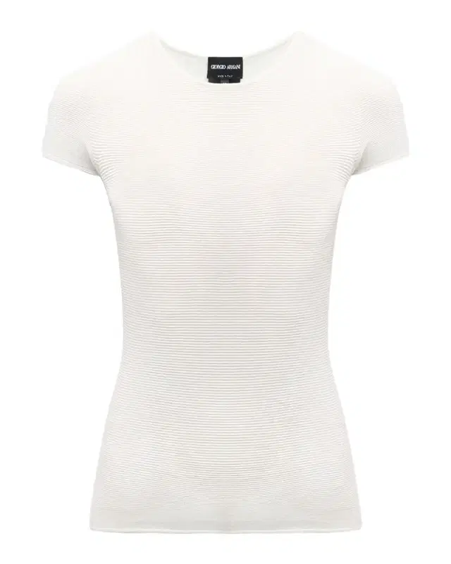Giorgio Armani Scoop-Neck Short-Sleeve Ribbed Tee