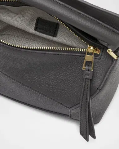 Loewe Puzzle Edge Mini Top-Handle Bag in Grained Leather | Thumbnail 3 Loewe Puzzle Edge Mini Top-Handle Bag in Grained Leather | Thumbnail 3