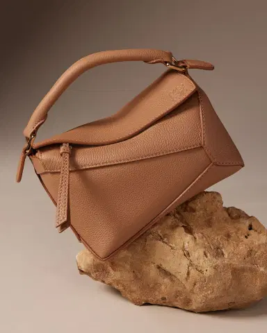 Loewe Puzzle Edge Mini Top-Handle Bag in Grained Leather | Thumbnail 4 Loewe Puzzle Edge Mini Top-Handle Bag in Grained Leather | Thumbnail 4