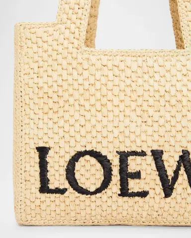 Loewe x Paula's Ibiza Font Logo Small Tote Bag in Raffia | Thumbnail 6 Loewe x Paula's Ibiza Font Logo Small Tote Bag in Raffia | Thumbnail 6