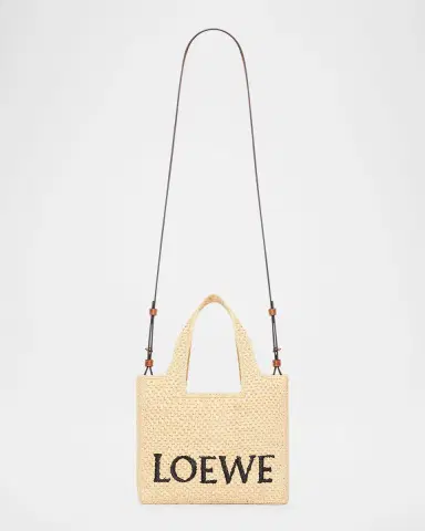 Loewe x Paula's Ibiza Font Logo Small Tote Bag in Raffia | Thumbnail 7 Loewe x Paula's Ibiza Font Logo Small Tote Bag in Raffia | Thumbnail 7