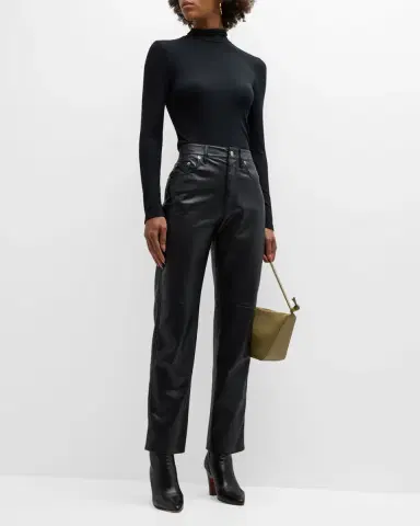 Frame Ribbed Turtleneck Top | Thumbnail 2